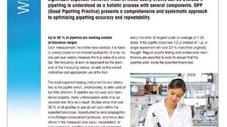 Good Pipetting Practice - Improve your Data Quality